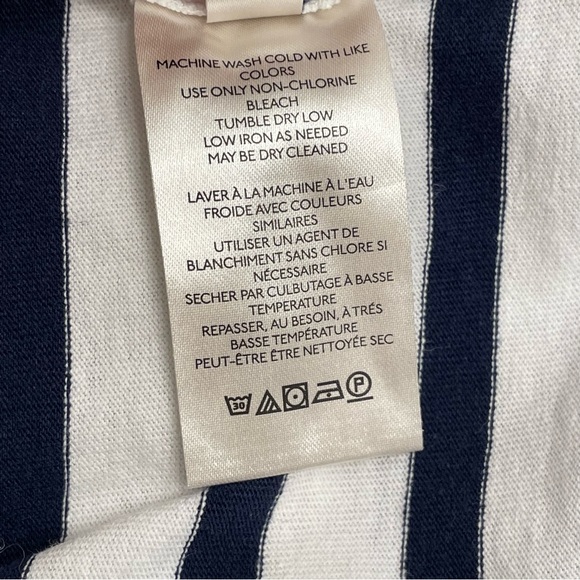 Anthropologie Split Neck Striped T Shirt - Picture 10 of 11